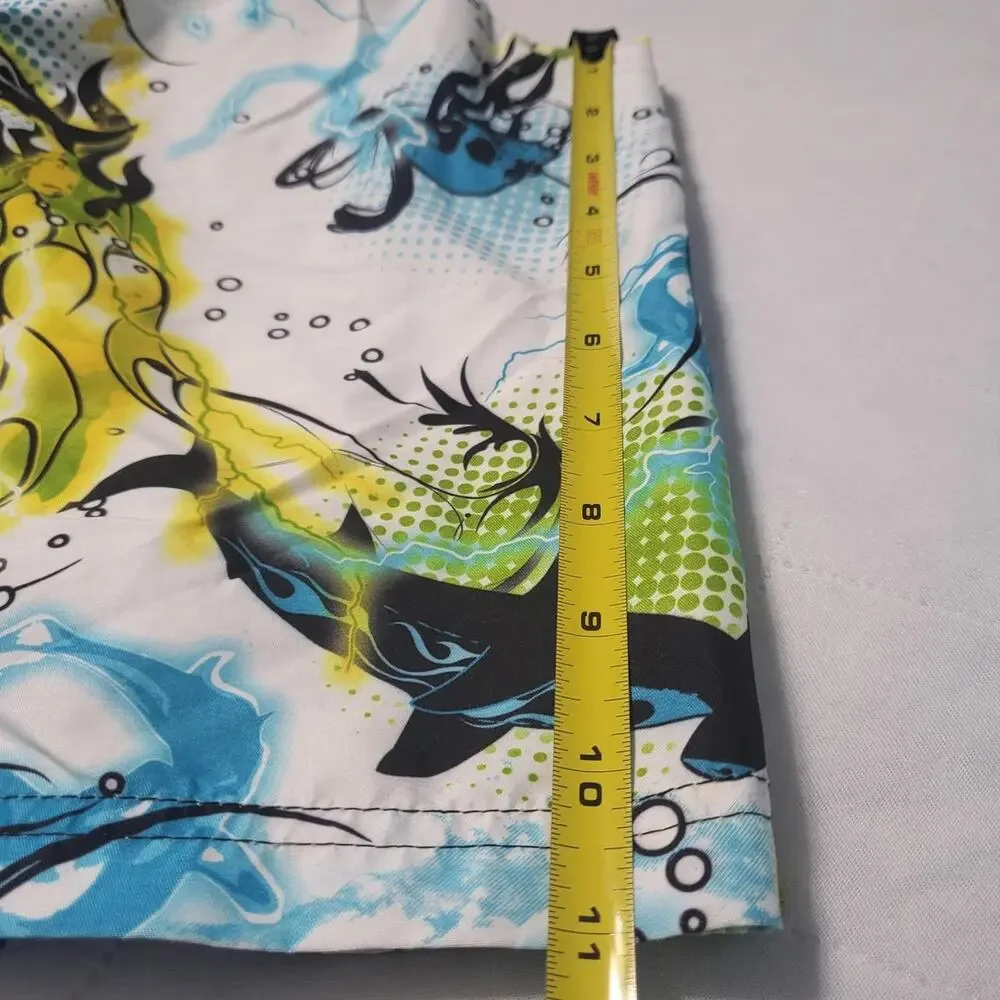 Blue and‎ yellow board shorts